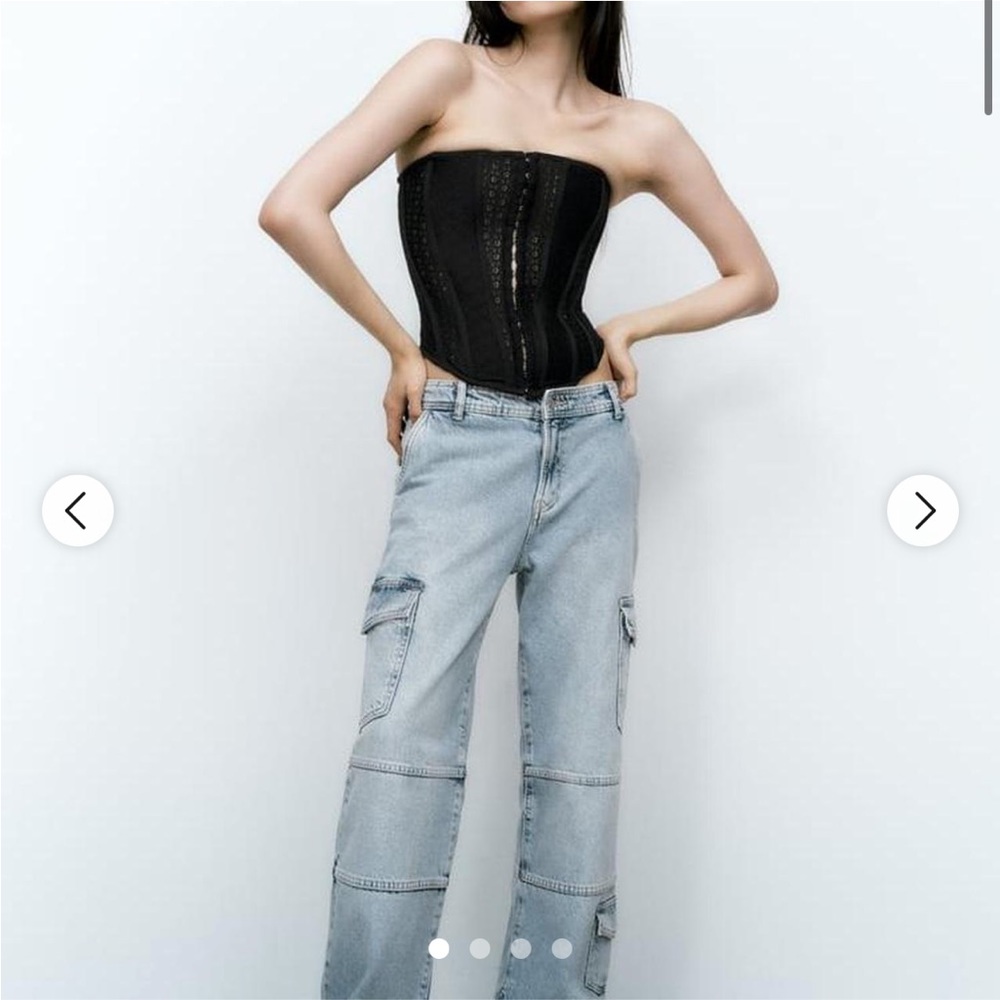 Zara Black Bone Corset Sz. S